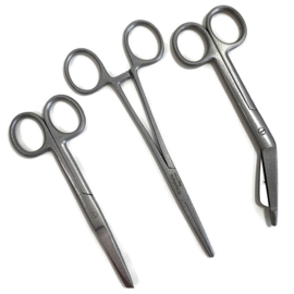 Kocherklem - verpleegkundige schaar & verbandschaar Metallic Zilver