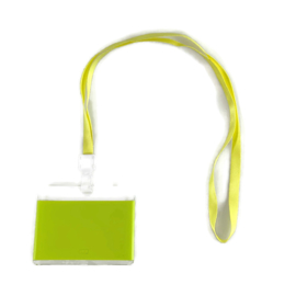 Acryl Pashouder / badgeholder + Lanyard - Lime