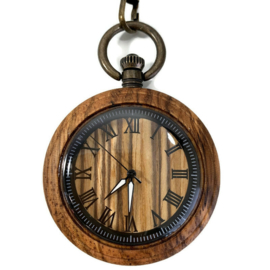 Zakhorloge - doktershorloge hout - WALNOOT