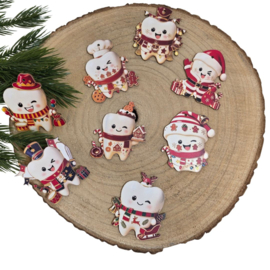 Kerstboom hangers tandarts (8stuks) Kerstdecoratie