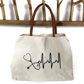Canvas Schoudertas ZORG - shopper Naturel
