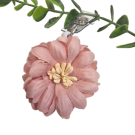 Flower Textiel - Jojo - trekkoord voor badge of sleutel Zalm-Roze