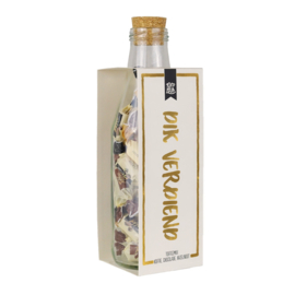 100%LEUK - Momenten fles met toffees - Dik Verdiend!