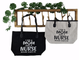 Schoudertas Verpleegkunde - Non Scared - Mom & Nurse Zwart