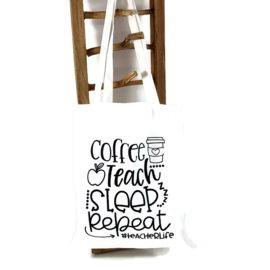 Canvas tas - Meester Juf - #teacherlife