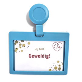 Badge +  zipper Aqua