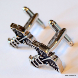 Manchetknopen Arts Zilver & Zwart