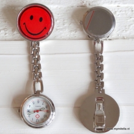 Verpleegstershorloge Metal Smile Rood