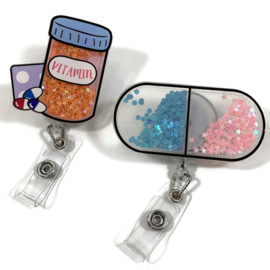 Jojo- zipper Confetti - Pil Glitter roze & blauw