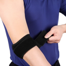 Elleboog Brace gelpad Comfort wrap around- Zwart