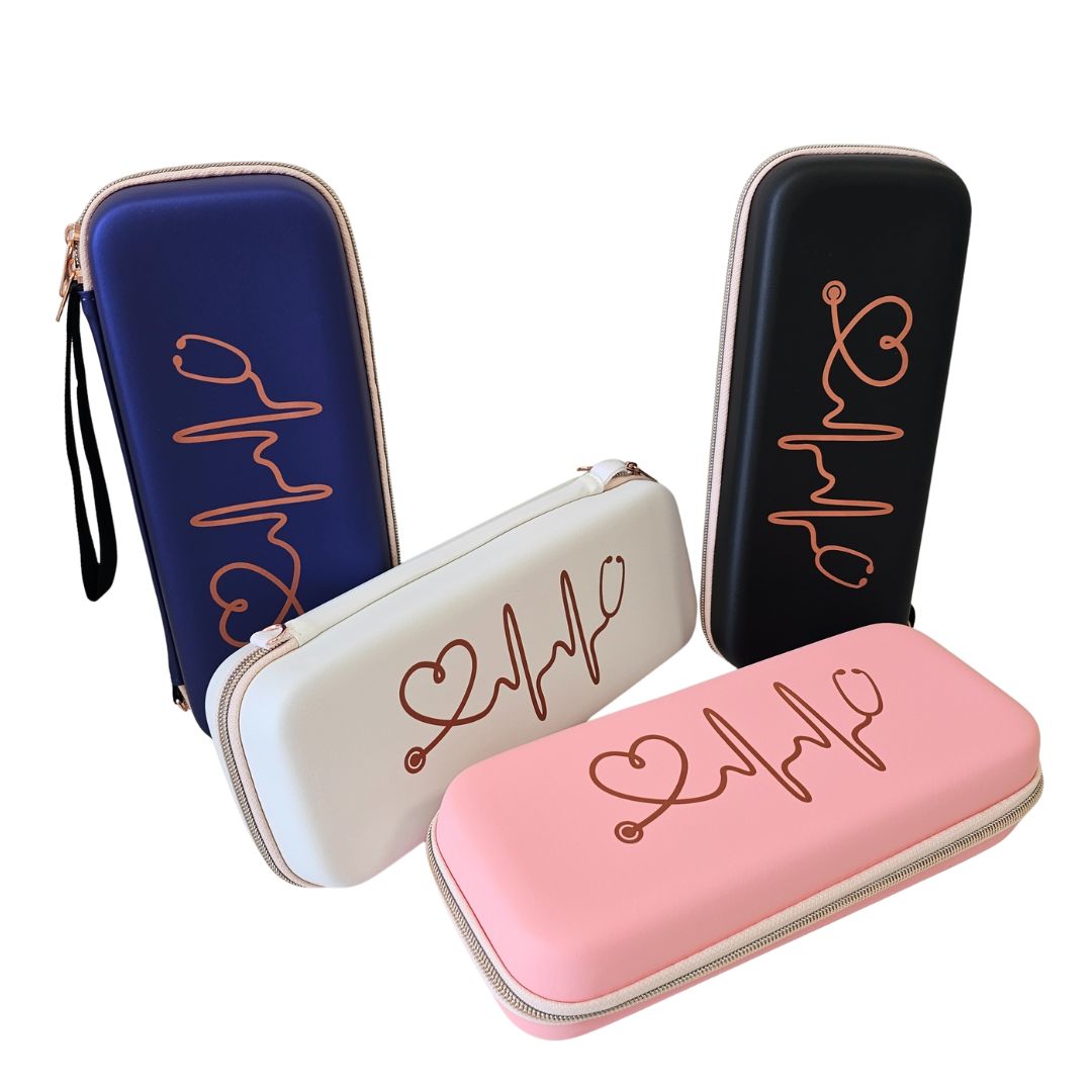 Luxe hard case etui voor Stethoscoop - Heartbeat - The rosés