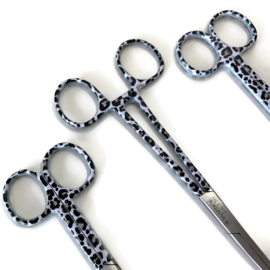 Scharenset Leopard Grijs Wit (kocher-verpleegkundige schaar & verbandschaar)