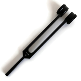 Medische stemvork | 128hZ - met dempers zwart