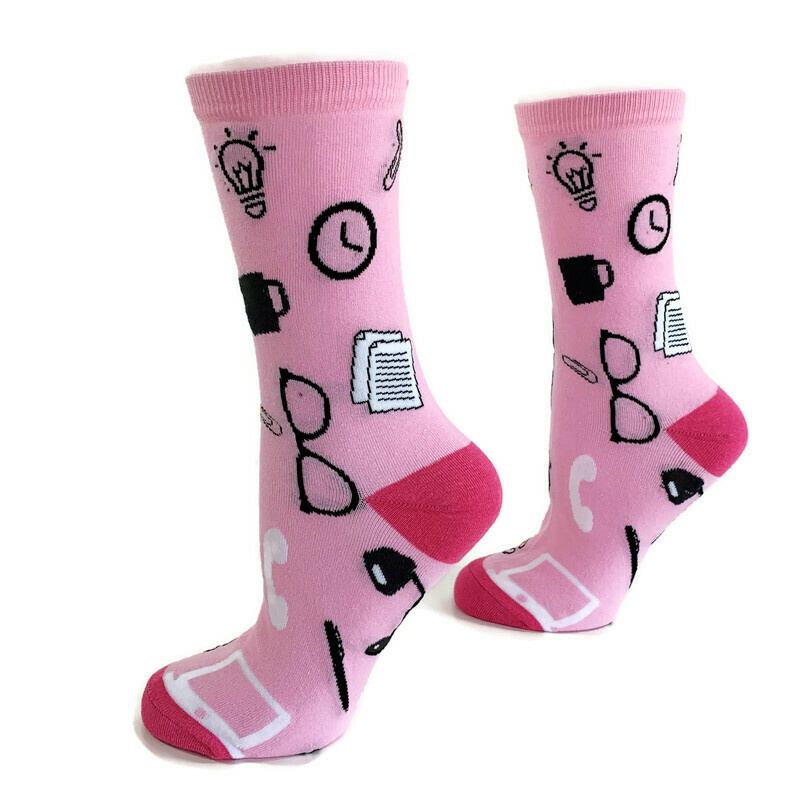 H2W Pink Kantoor en Secretaresse - Sokken