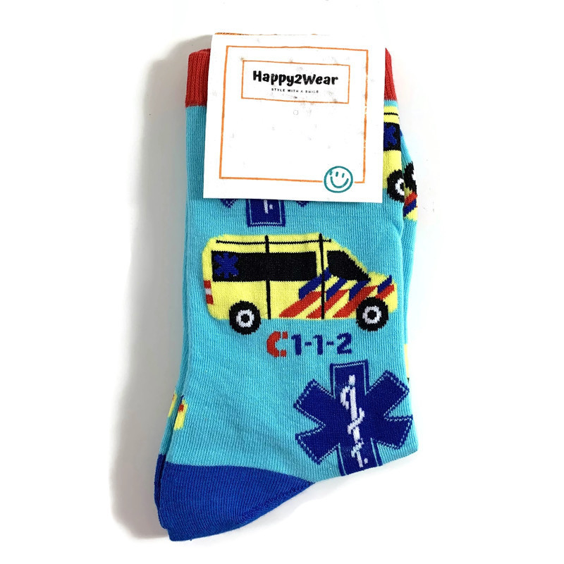 Happy2Wear Ambulance sokken - 112 spoedeisende hulp