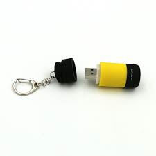 USB oplaadbaar LED zaklampje musketon - sleutelhanger