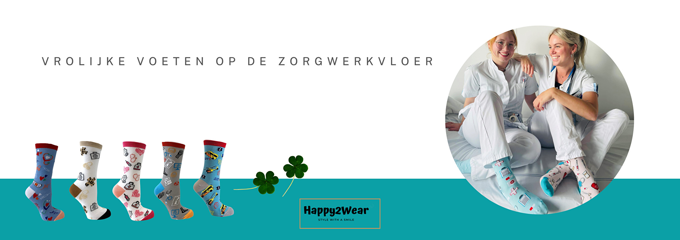 Verpleegkundige sokken voor zorg Happy2Wear