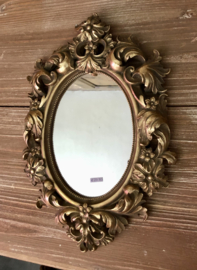 Kleine spiegel Baroque Goudkleur 24 x 36 cm