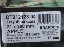 Doos Dinerkaarsen 28 cm Apple