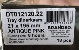 Doos Dinerkaarsen 19,5 cm Antique Pink