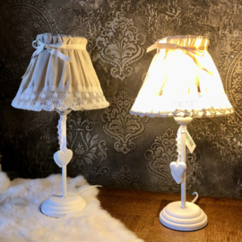 Set van 2 Lampen Creme Wit 20(b) x 39(h)cm