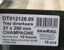 Doos Dinerkaarsen 28 cm Champagne