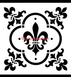 Posh Sjabloon Fleur de Lis 30 x 30 cm*