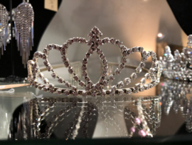 Kleine diadeem zilverkleur (kroon) Maat M