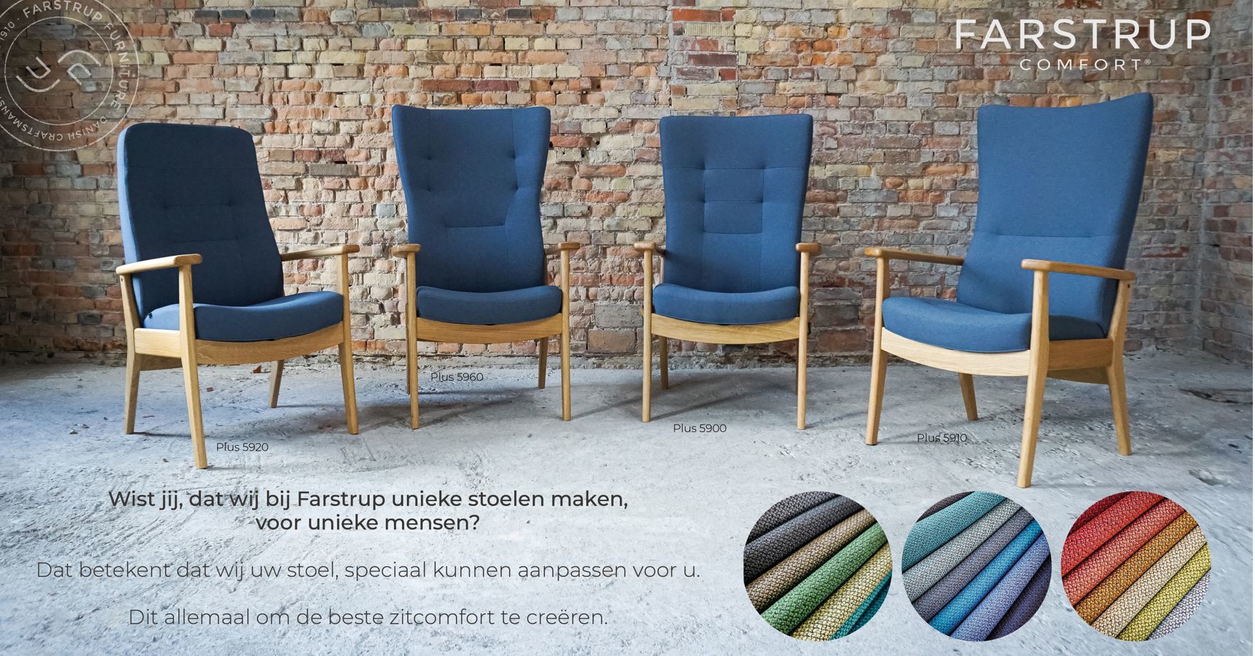 drijvend Doe alles met mijn kracht gebed Deense meubelen, Farstrup maatwerk fauteuils, duurzaam en comfortabel