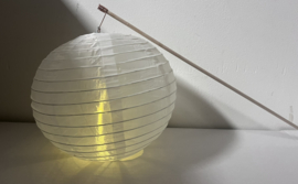 5 x Lampion nylon avec bâton et LED - défilé de lampions