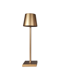 Jeslu LED-Tischleuchte Gold 38 cm Aluminium - kabellos - USB aufladbar