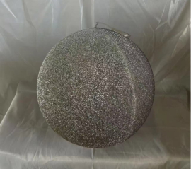 Opblaasbare Glitterbal Zilver 40 cm - Brandvertragend