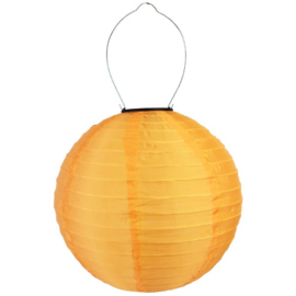 Lampion Solaire rond orange  35 cm