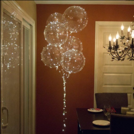10 stuks LED Ballon XL 40 cm - warm wit - incl Helium tank