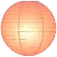 Lampion licht oranje 25 cm