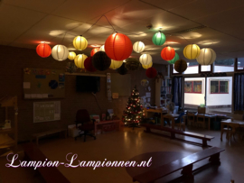 5 x Lampion goud 25 cm