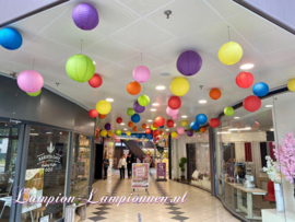 Lampion schwer entflammbar violett 45 cm