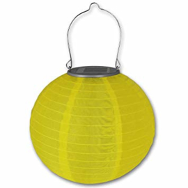 Lampion Solaire rond jaune  35 cm