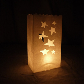 5 x Candlebags Sternmotiv - 10 Stück - Kerzenlichtbeutel