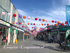 Nylon lampion rood 35 cm