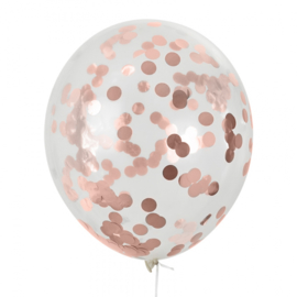 10 x Confetti ballon rosé goud