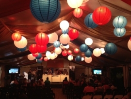 Lampion pakket HOLLAND - rood - wit - blauw - oranje - 40 st.