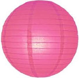 Lampion fuchsia roze 35 cm