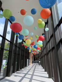 Lampion vert de 45 cms, rétardateur de flamme