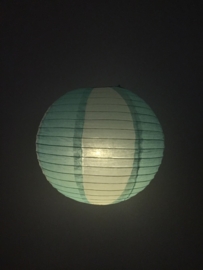 Lampion blue clair / blanc 35 cm