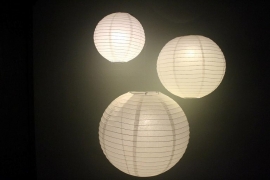 10 stuks witte lampion 35 cm