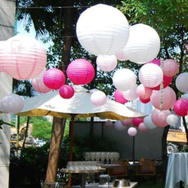 Lampion fuchsia roze 45 cm