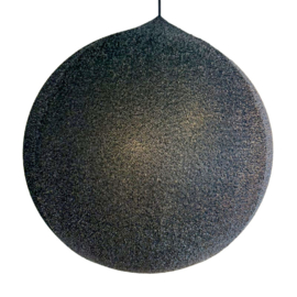 Boule gonflable pailletée noir 40 cm - Ignifuge
