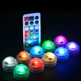 Set 10 x LED Lampen multicolor mit Fernbedienung