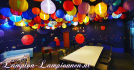 5 x Lampion violet de nylon 45 cm